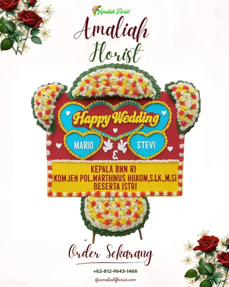 Papan Bunga Pernikahan Bendosewu